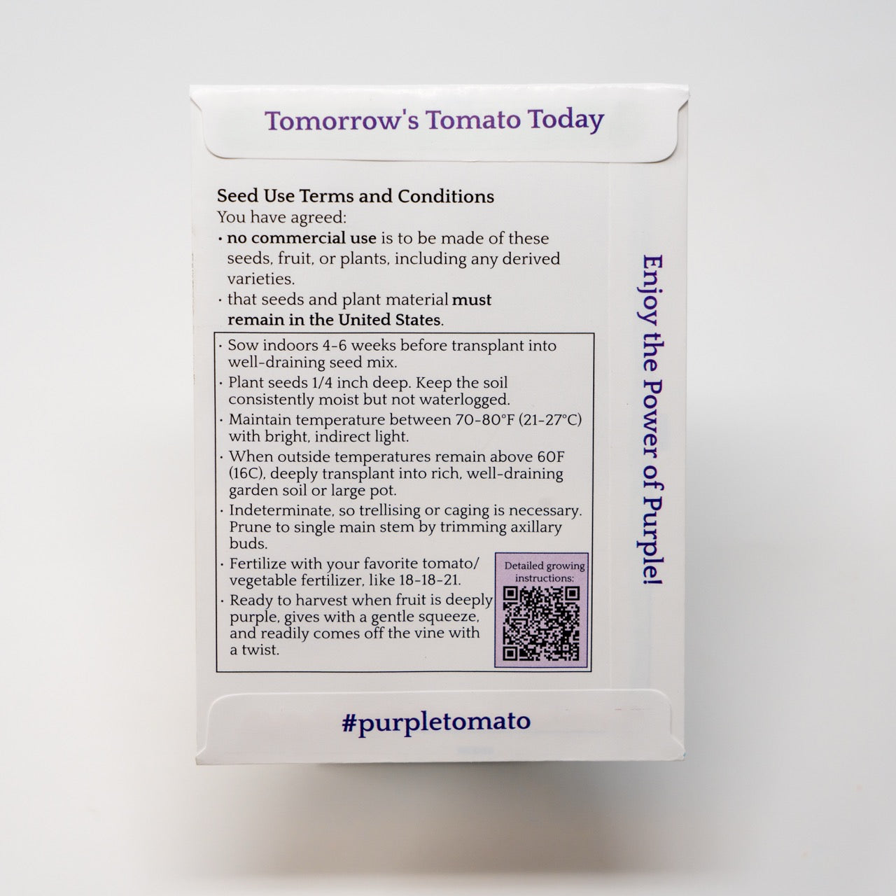 Purple Tomato Seed Packet